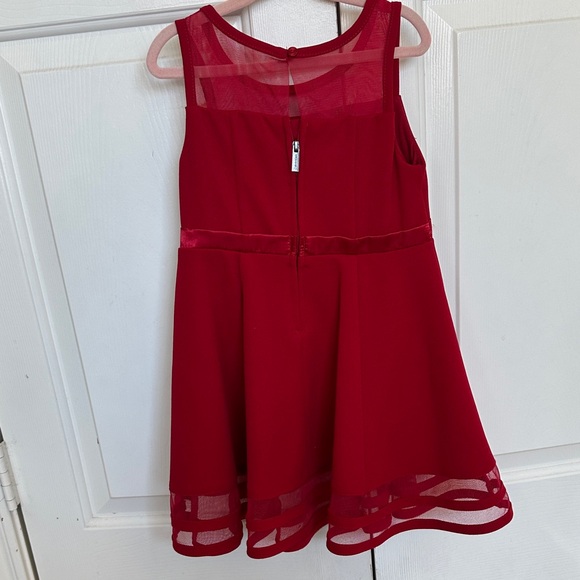 Calvin Klein Elegant Red Kids Dress with Bow - Picture 2 of 6